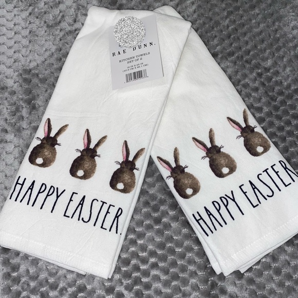 Rae Dunn Other - Rae Dunn HAPPY EASTER bunny kitchen towels